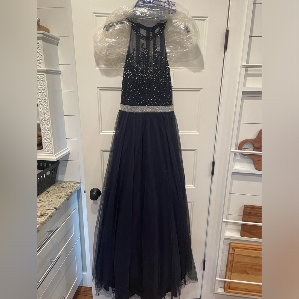 Prom Formal Dress Navy - Picture 2 of 6